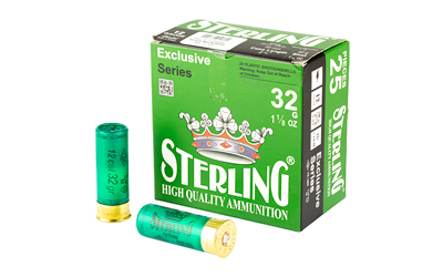 Sterling, Exclusive Series, 12 Gauge 2.75″, #4, 1 1/8 oz, Shot Shell, 25 Round Box