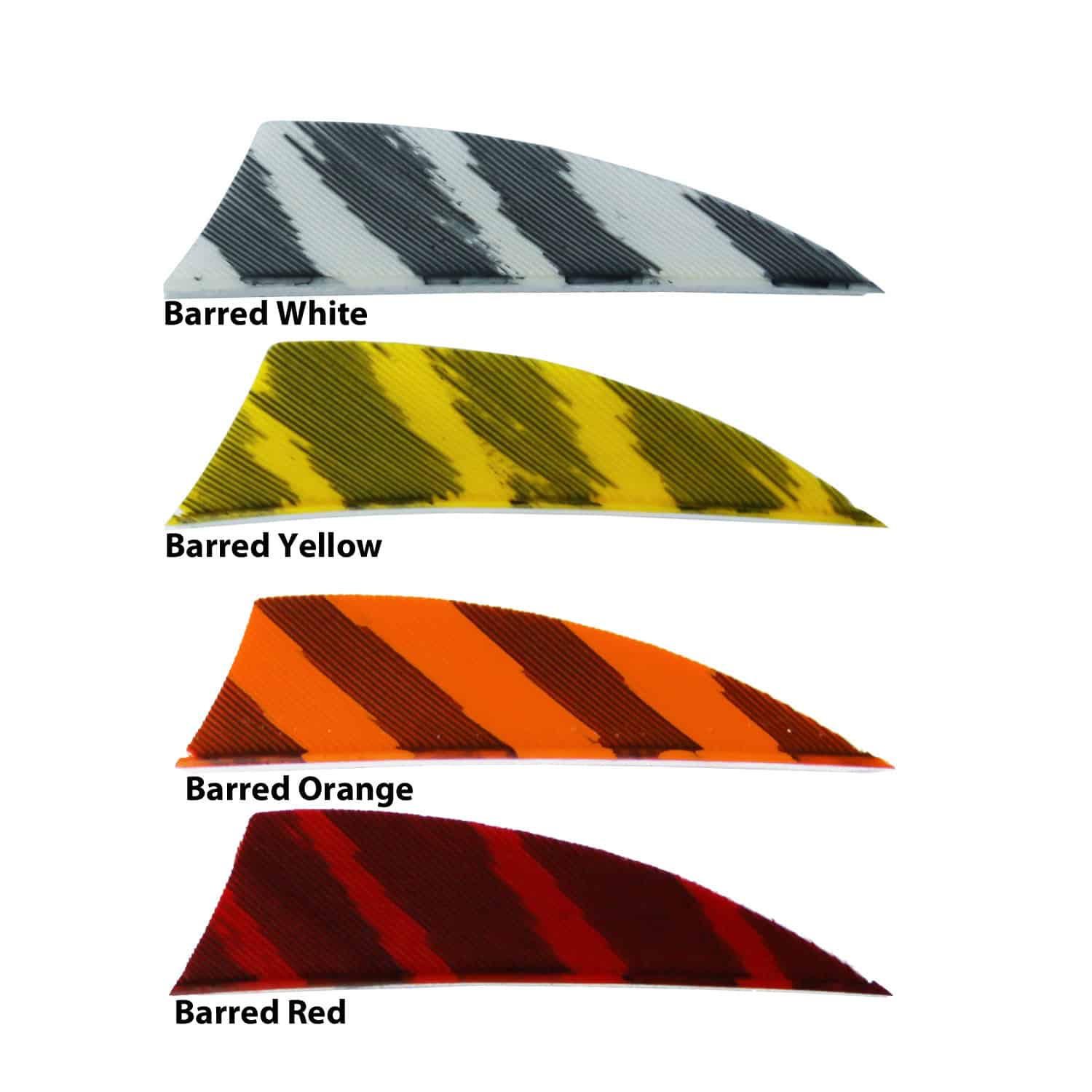 Gateway Feathers 2″ Rayzr Right Wing Barred Colors 12 Pack (White, Orange, Red, Yellow)
