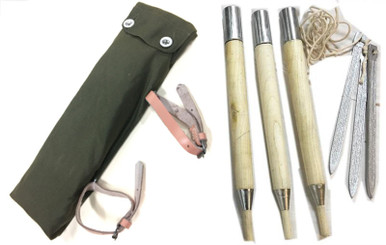 German WW2 ZELTBAHN Pole Stake Set - Green