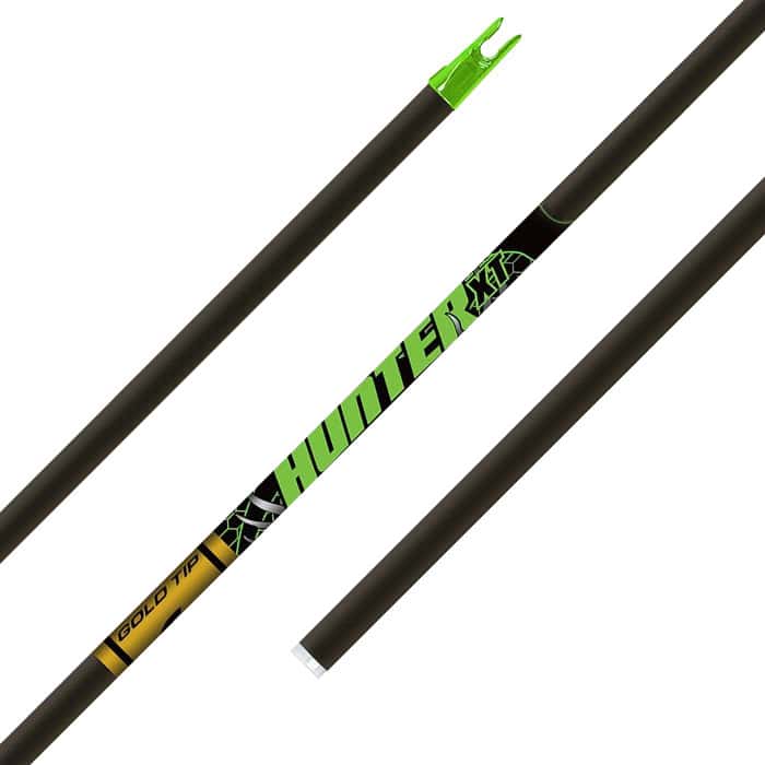 Gold Tip Arrows Hunter XT Black 1 Dozen Bare Shafts .003″ Straightness