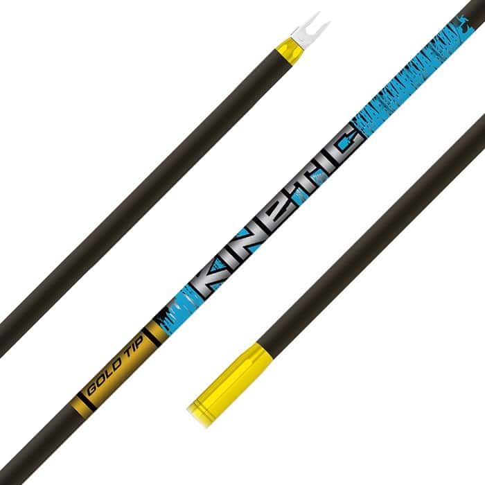 Gold Tip Arrows Kinetic Kaos Black 1 Dozen Bare Shafts .002″ Straightness