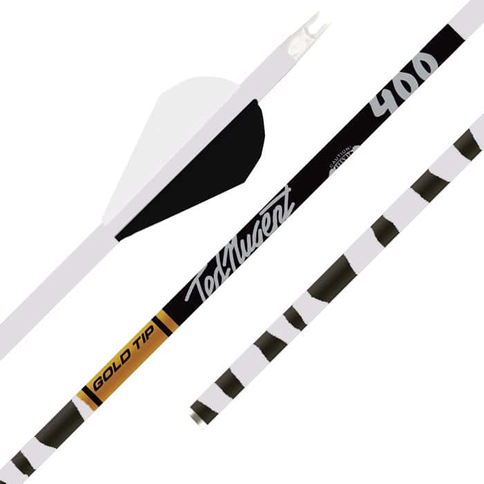 Gold Tip Arrows Ted Nugent Signature Series White 1 Dozen 2″ Raptor Vanes