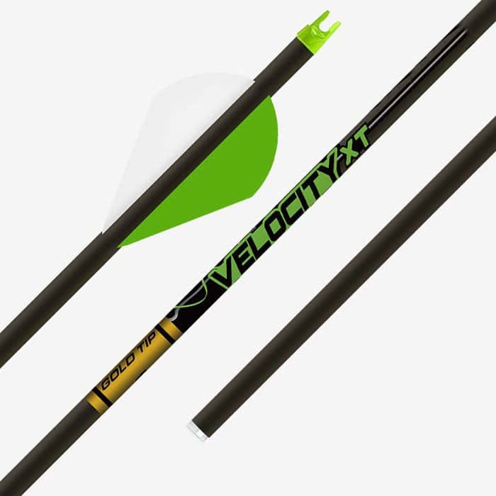 Gold Tip Arrows Velocity XT 1 Dozen 2″ Raptor Vanes .003″ Straightness
