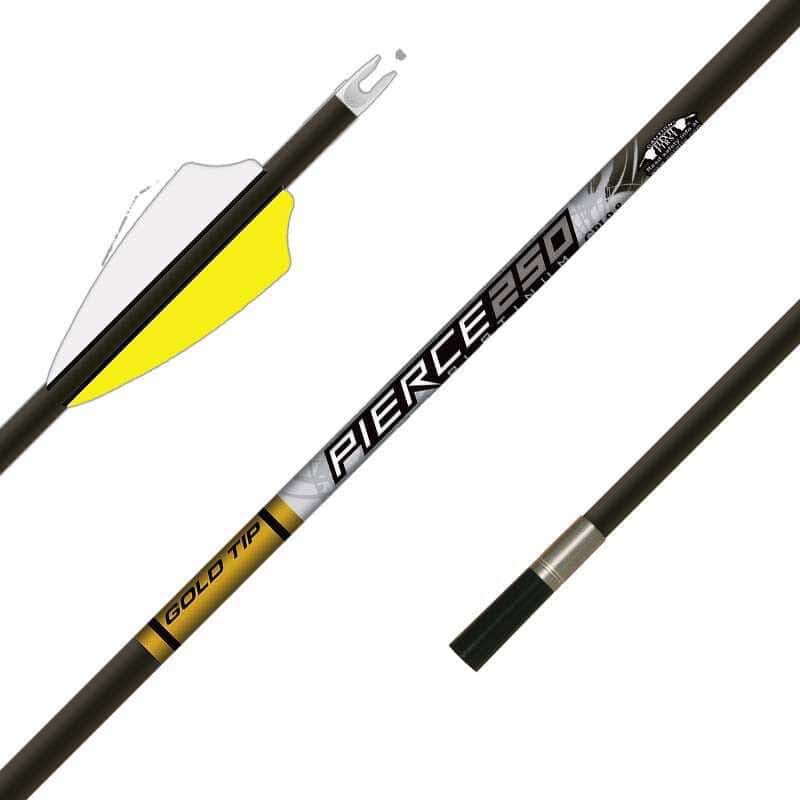 Gold Tip Arrows Kinetic Pierce Platinum Black 1/2 Dozen 2.1″ Fusion X II Vanes .002″ Straightness