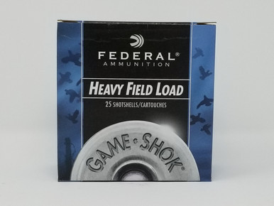Federal 12 Gauge Ammunition Game-Shok Heavy Field Load FH1234 2-3/4″ #4 Shot 1-1/8oz 1255fps 25 Rounds