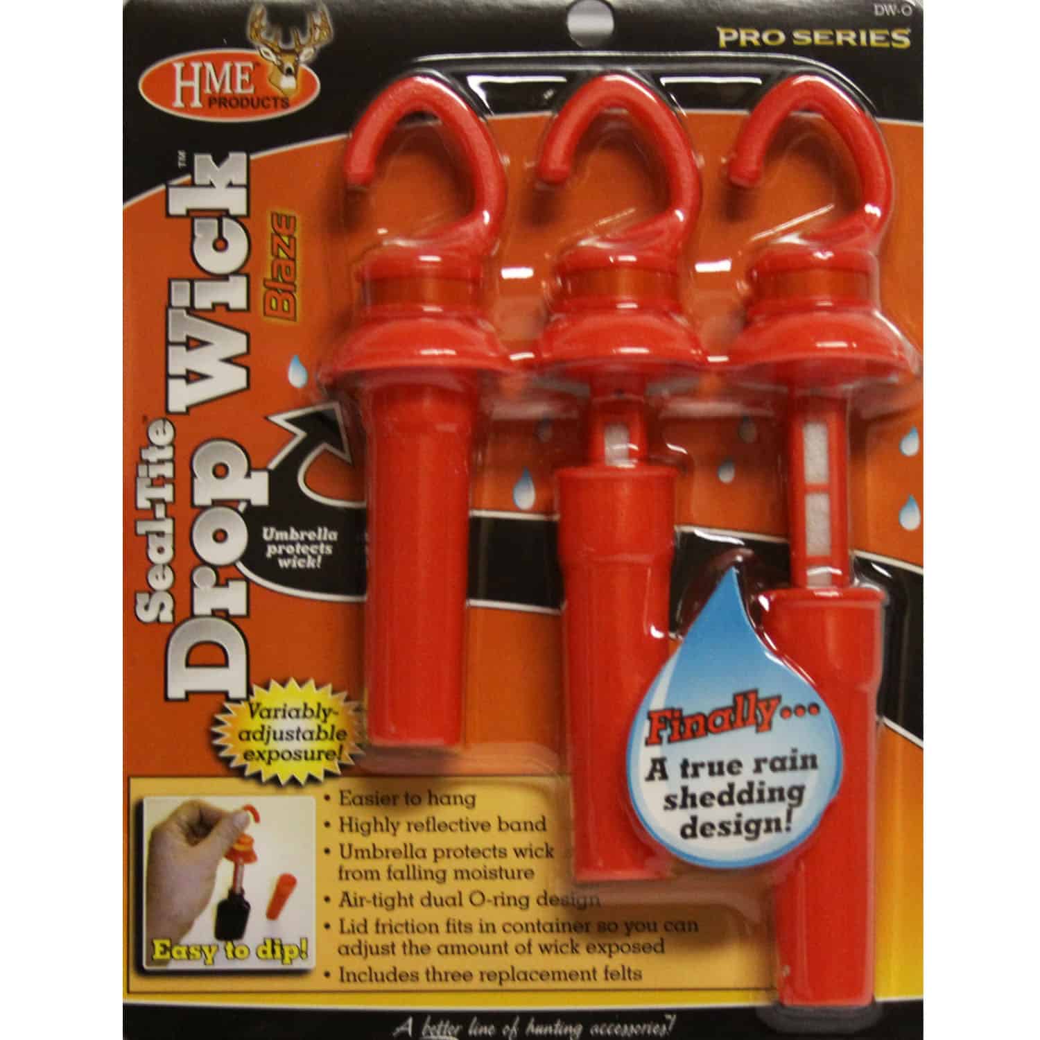 HME Products Scent Dispensers Seal-Tite Drop Wick Orange 3 pack HME-DW-O