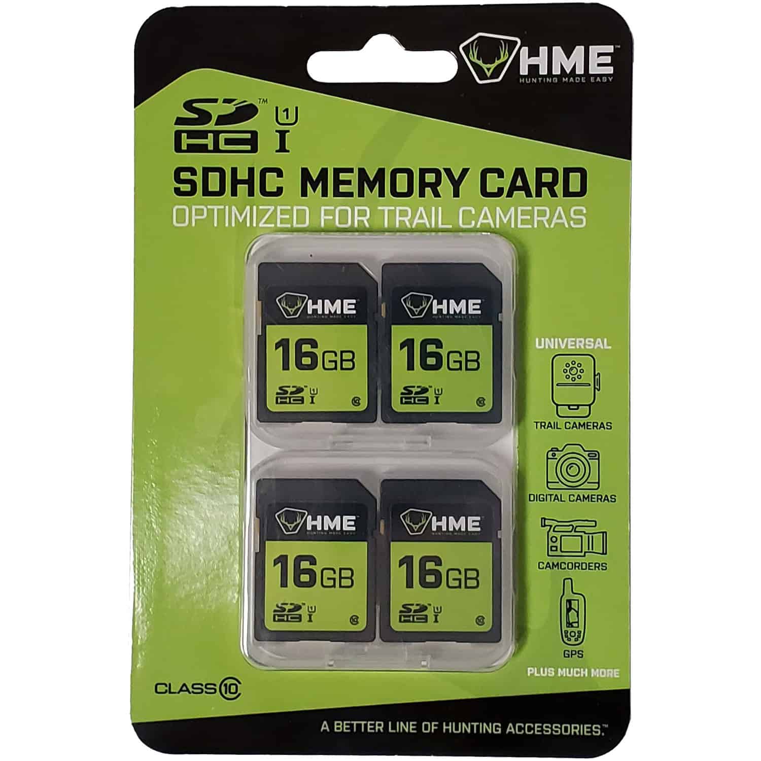 HME SD HC Memory Card 16GB 4 Pack HME-16GB4PK