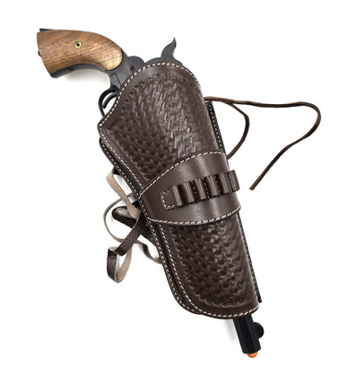 Western Design Revolver Holster with Basket Weave Design for .22 Cal Revolver