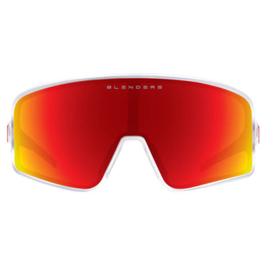 Blenders Eclipse Hot Rageous Polarized Sport Sunglasses – Crystal Clear Frame/Red Mirrored