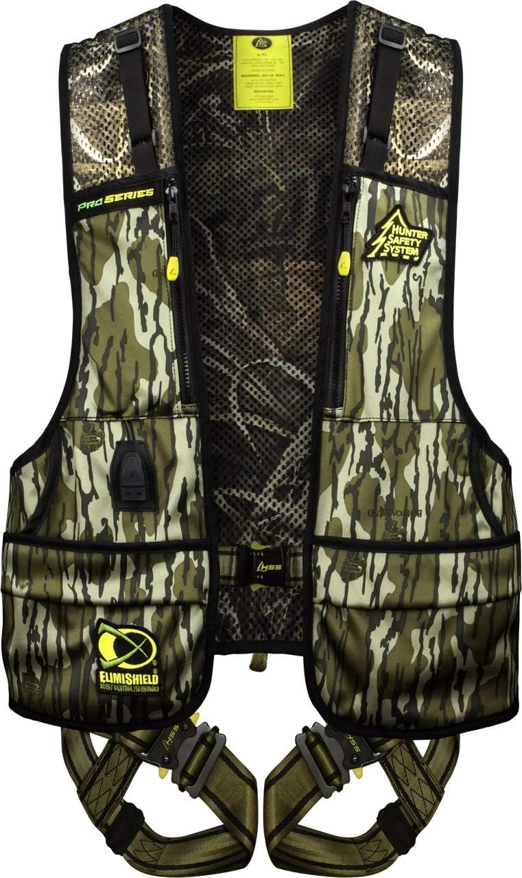 Hunter Safety System Harness Pro Series with ELIMISHIELD Mossy Oak Bottom Land HSS-PRO