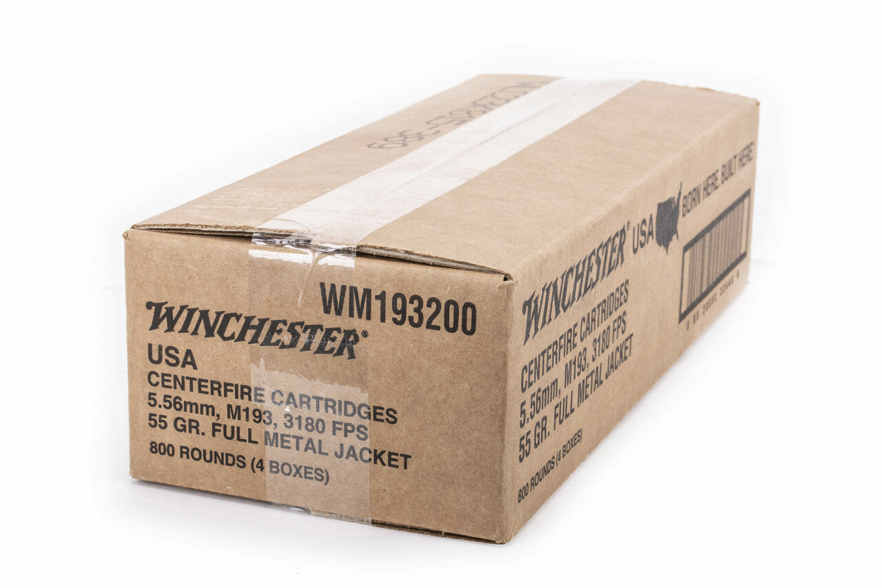 Winchester Ammo WM193200 USA5.56x45mm NATO 55 gr Full Metal Jacket (FMJ) 800rd Box