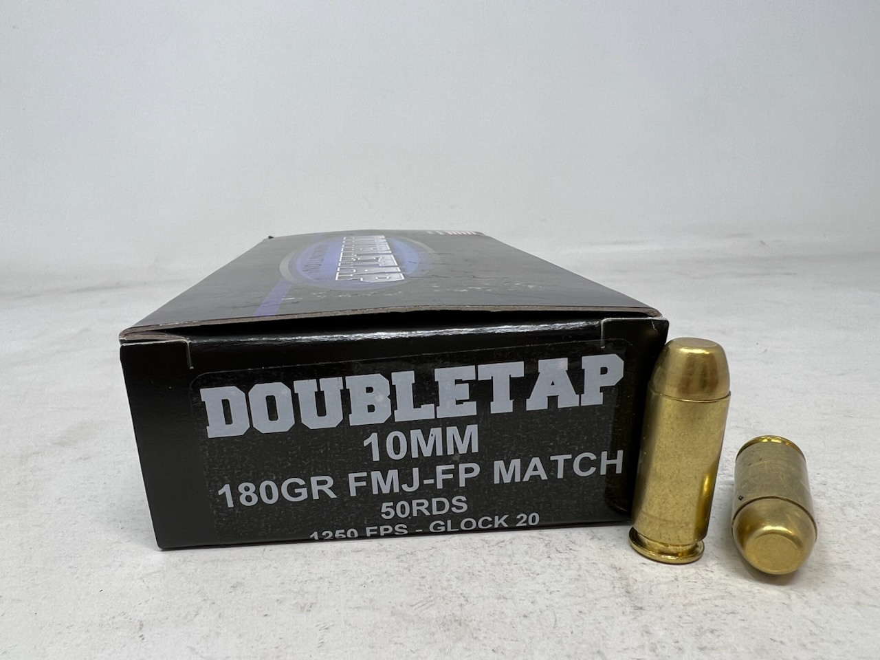DoubleTap 10mm Ammunition 10MM180T50 180 Grain Full Metal Jacket Flat Point Match 50 Rounds