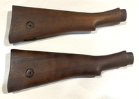 35: Buttstock "Stained", Disc Cutout, British, Walnut(Long) Excellent
