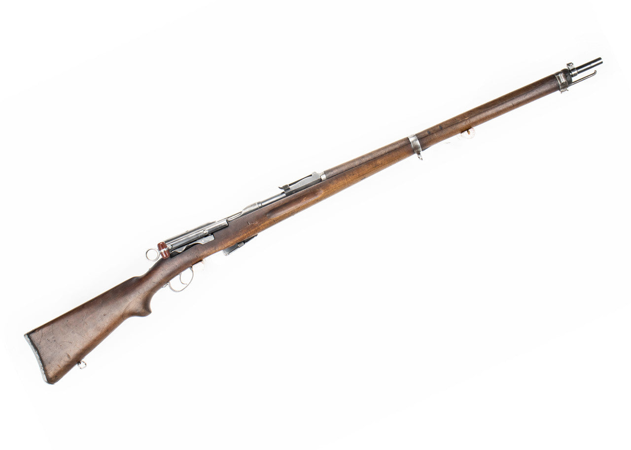 Swiss 1896/11 7.5x55mm Straight Pull Rifle 30.75" Barrel -Good Surplus Condition - C&R Eligible - Matching Serial Numbers:Cracked