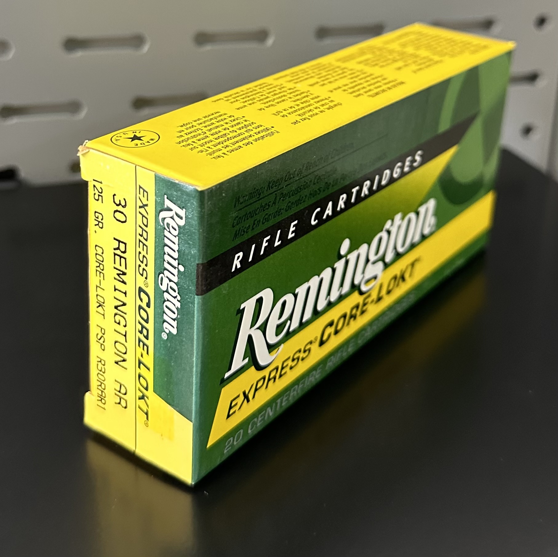 Remington 30 REM AR, Pointed SP Core-Lokt, 125 GR, 2800 fps, 20 Rd/bx