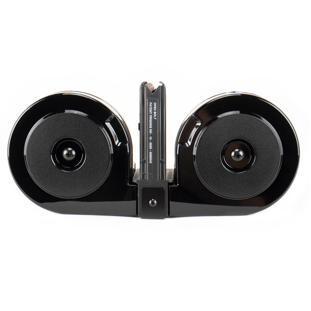 RWB AR-15100 Round Dual Drum Magazine .223 With Reinforced Feed Lips - Black/Black
