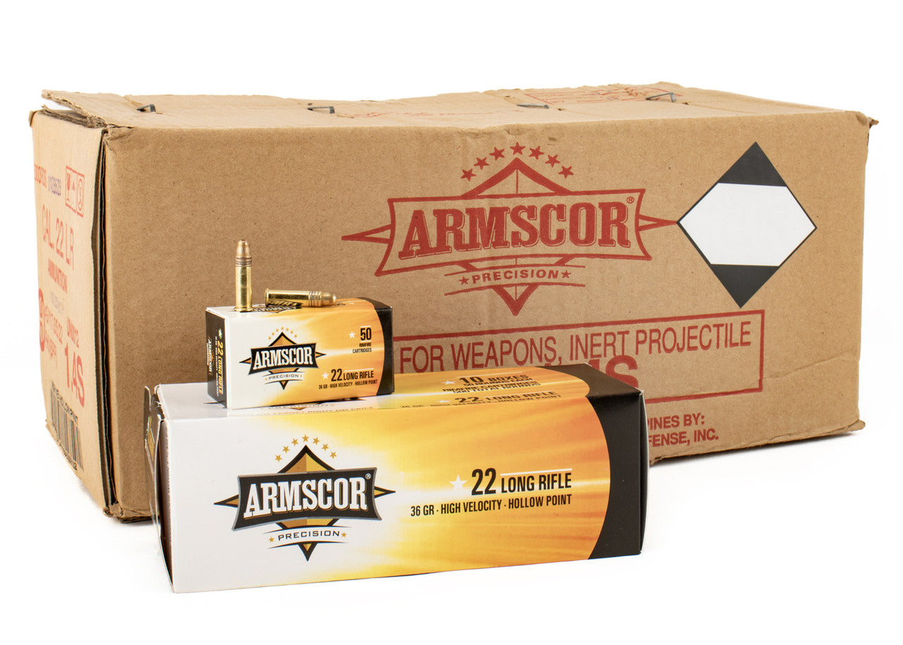 Armscor Rimfire .22LR 36gr High Velocity 5000rd Case
