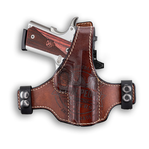 1911 3.25" Defender 45ACP No Rail Only Independence Thumb Break Leather OWB Holster