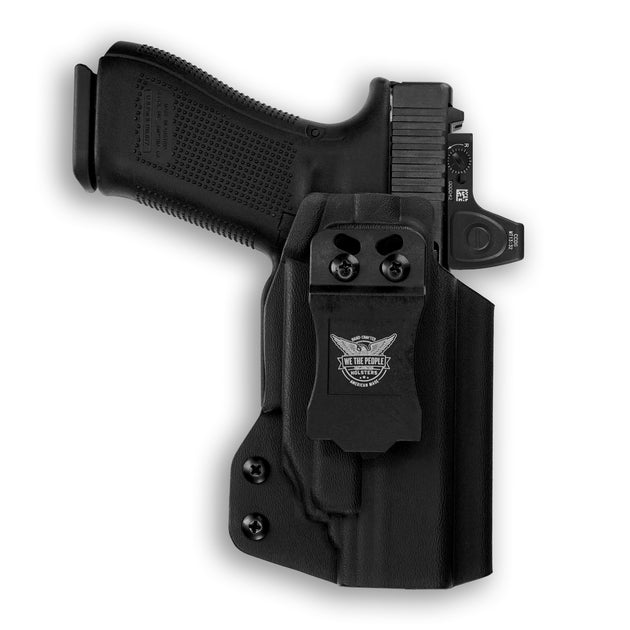 Glock 19 MOS with Crimson Trace CMR-201 Rail Master Universal Laser Red Dot Optic Cut IWB Holster