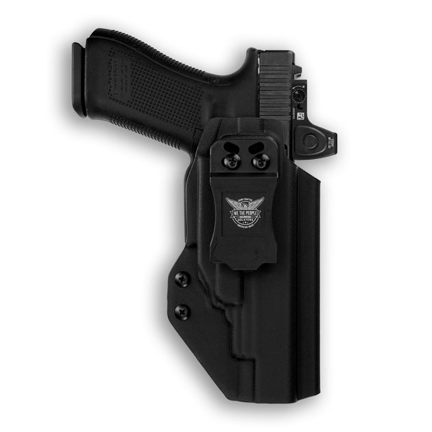 Glock 35 MOS with Crimson Trace CMR-201 Rail Master Universal Laser Red Dot Optic Cut IWB Holster
