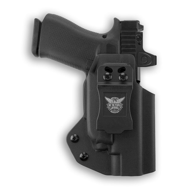 Glock 48 MOS Railed with Crimson Trace CMR-201 Rail Master Universal Laser Red Dot Optic Cut IWB Holster
