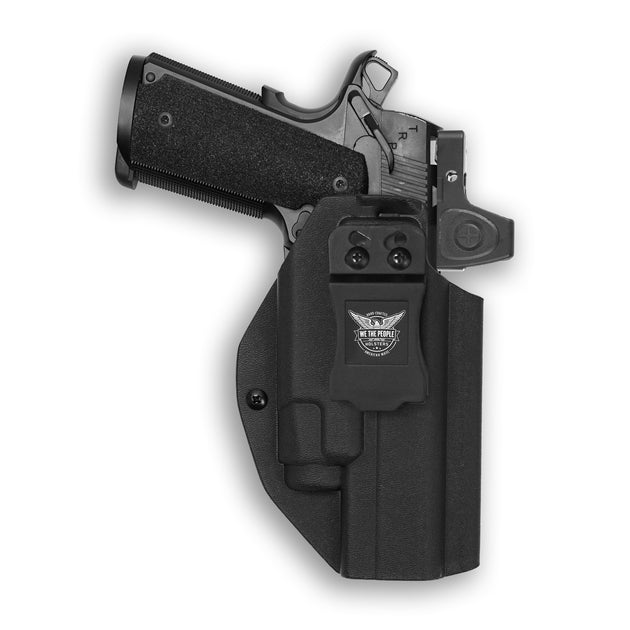 1911 5" Government 45ACP Railed with Streamlight TLR-7/7A/7X Light Red Dot Optic Cut IWB Holster