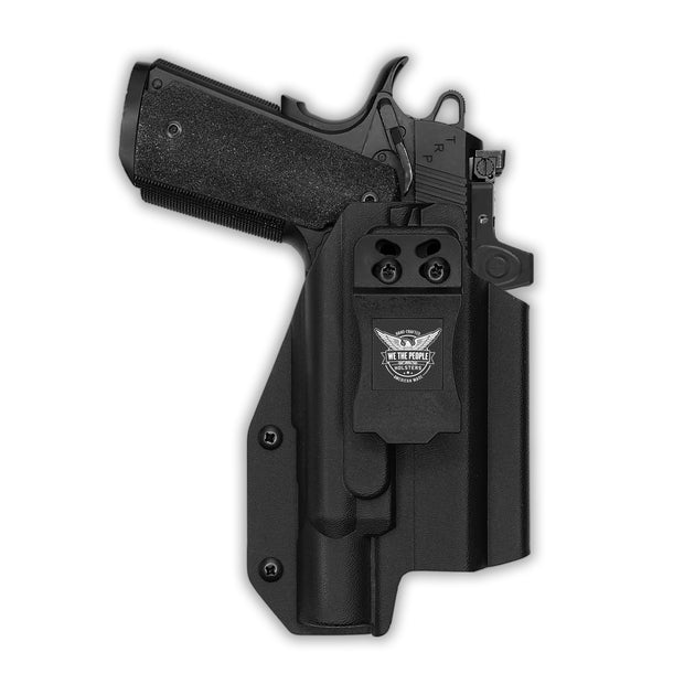1911 4" Commander 45ACP Railed with Surefire X300T-B Light Red Dot Optic Cut IWB Holster