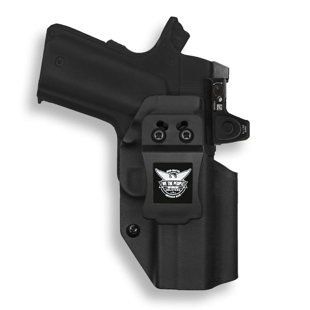 1911 3.25" Defender 45ACP Railed Red Dot Optic Cut IWB Holster