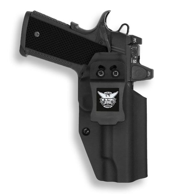 1911 4" Commander 45ACP No Rail Red Dot Optic Cut IWB Holster