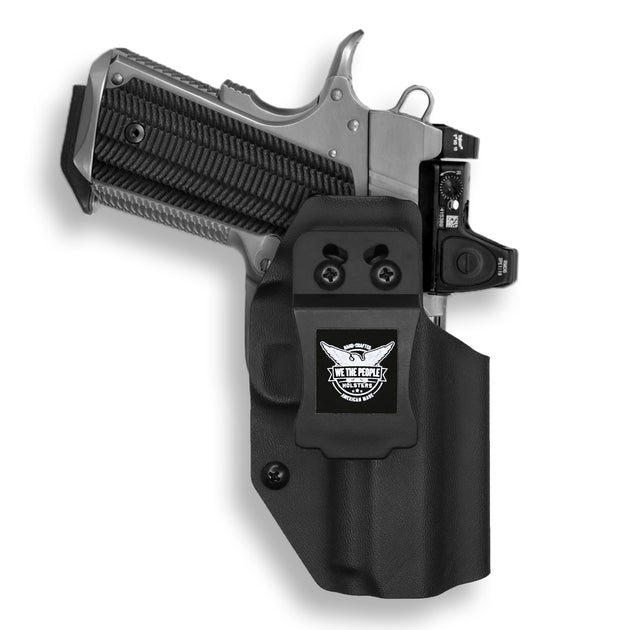 1911 3.25" Defender 45ACP No Rail Only Red Dot Optic Cut IWB Holster