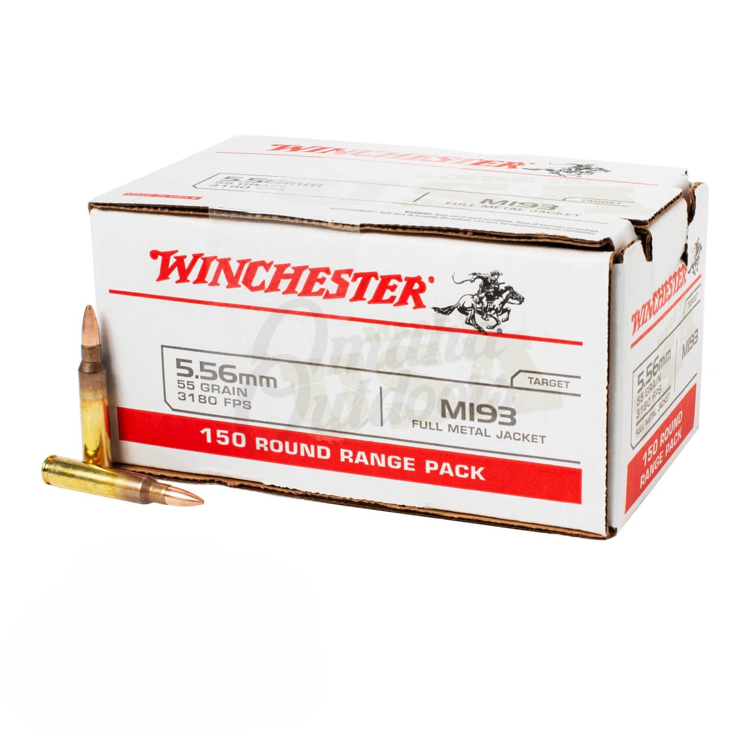 Winchester 5.56x45mm M193 55gr FMJ Ammo 3270 FPS