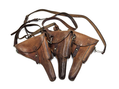 1938 Swiss Luger Leather Holster And Shoulder Strap