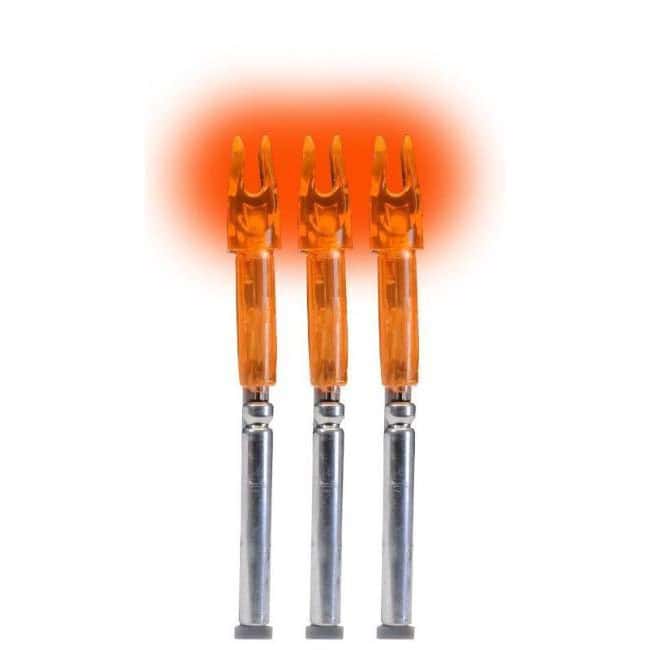 Lumenok Lighted Arrow Nock X Orange 3 Pack .204 ID X3