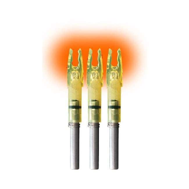 Lumenok Lighted Arrow Nock H Orange 3 Pack .232 ID H3