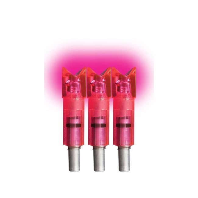Lumenok Archery Lighted Crossbow Bolt Nock .297 ID Crescent End 3 Pack Pink Easton / Beman ECC3P