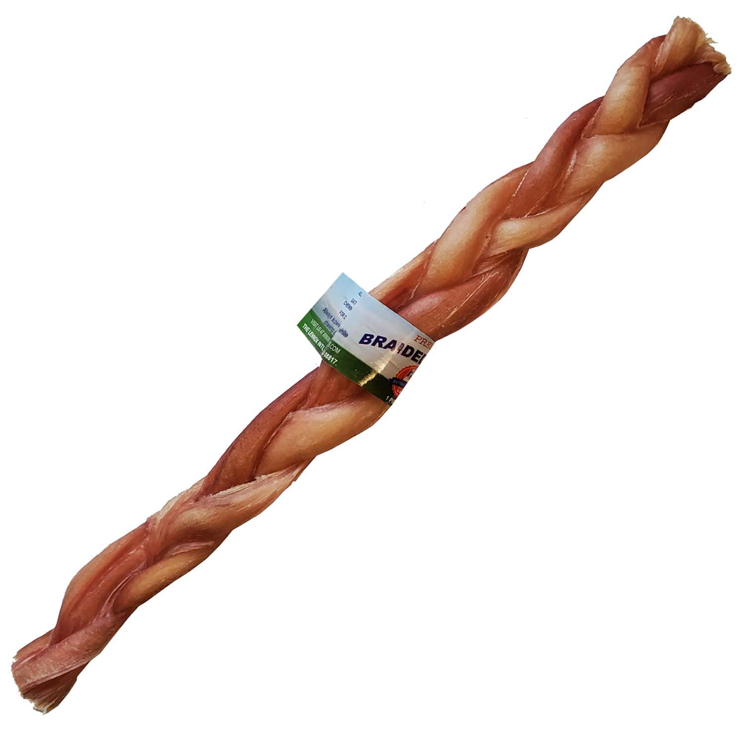 Lennox Rawhide Express Premium Beef Bully Stick 12″ Braided 100% Natural Odor Free
