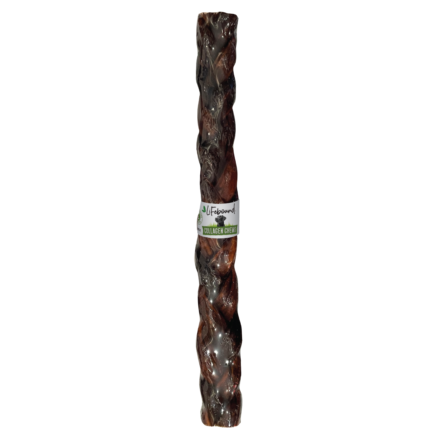 Lennox Rawhide Express Premium Collagen Chews 12″ Braided Stick 100% Natural