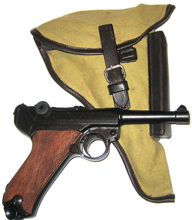 WWI German Canvas Luger Holster - Khaki