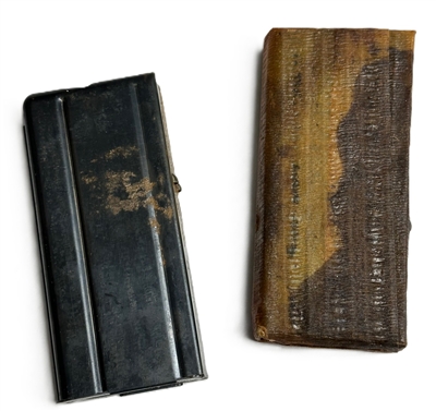 LOT OF 2 RUSTY M1 CARBINE 15RD MAGAZINES IN ORIGINAL PACKAGE.