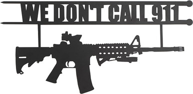 Metal No Trespassing Sign "We Don't Call 911"