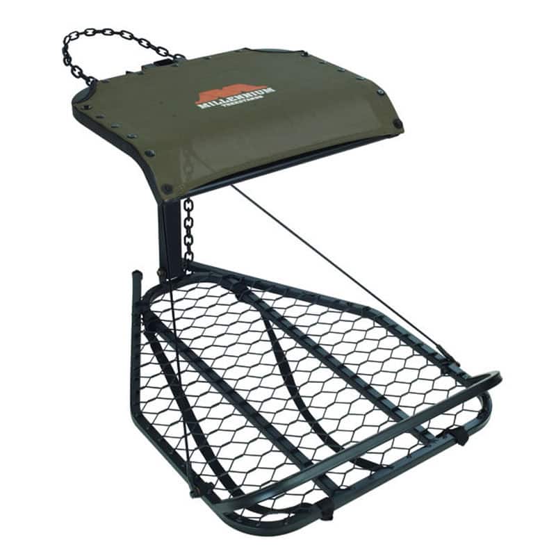 Millennium Treestands M25 Steel Hang On w/footrest – Includes Safe-Link 35′ Safety Line M-025-SL