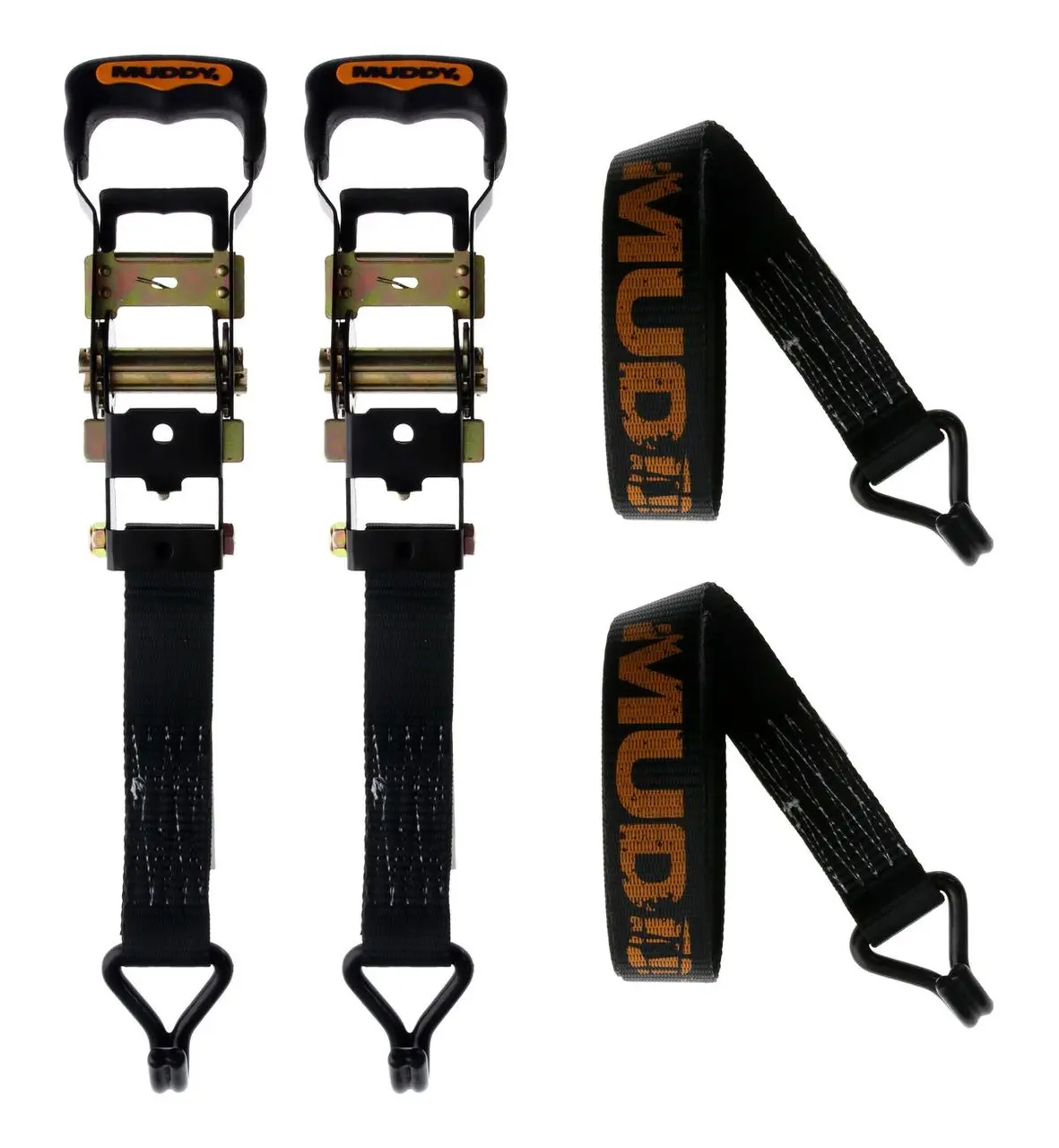 Muddy Tie Down 1.5″ X 16′ HEAVY DUTY RATCHET STRAPS 2 PACK MUD-HDRS16-2PK