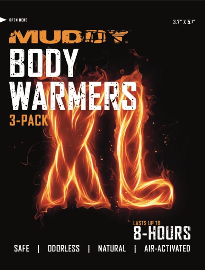 Muddy Outdoors XL Body Warmers With ADHESIVE 3 Pack MUD-XLDWNA-3PK