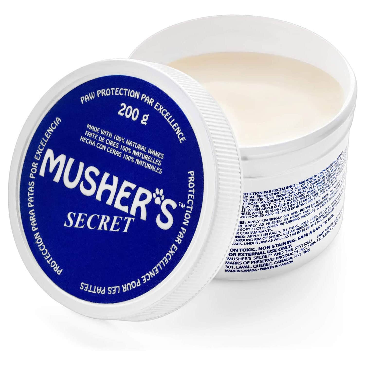 Musher’s Secret Paw Protection 100% Natural Dog Wax 200 Gram Jar