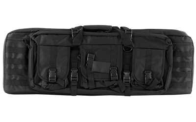 NcSTAR, Double Carbine Case, 36″ Rifle Case, Nylon, Black, Exterior PALS Webbing, Interior Padded with Thick Foam, Accommodates two Rifles