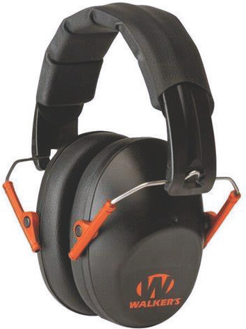 Walker' Pro Low Profile Folding Muff Ear Protection - Red / Black