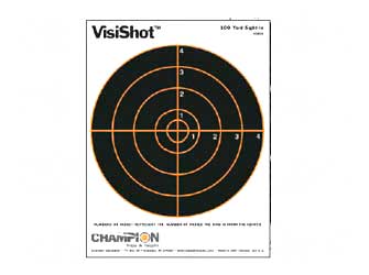 Champion Traps & Targets, VisiShot Target, 8.5X11 8″, Bullseye, 10 Pack