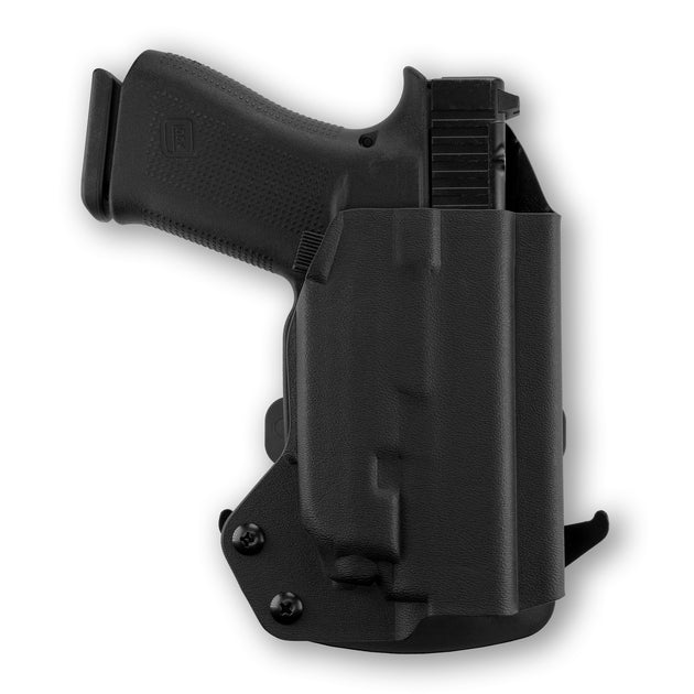 Glock 43X Railed with Crimson Trace CMR-201 Rail Master Universal Laser OWB Holster