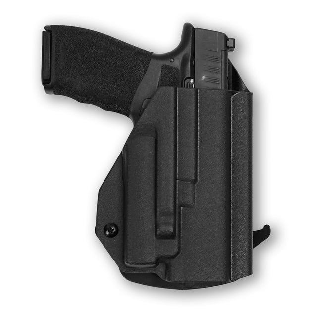 Springfield Hellcat Pro with Olight PL-Mini 2 Valkyrie Light OWB Holster