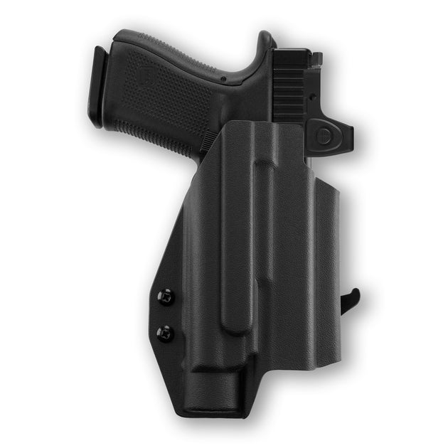 Glock 23 Gen 1-4 MOS with Streamlight TLR-1 HL-X Light Red Dot Optic Cut OWB Holster